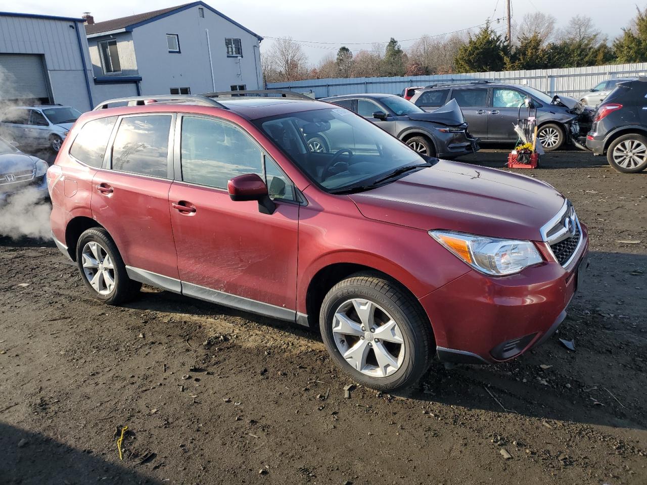 2016 Subaru Forester VIN JF2SJADC4GH450960 Copart auction photo, side damage thumbnail 4