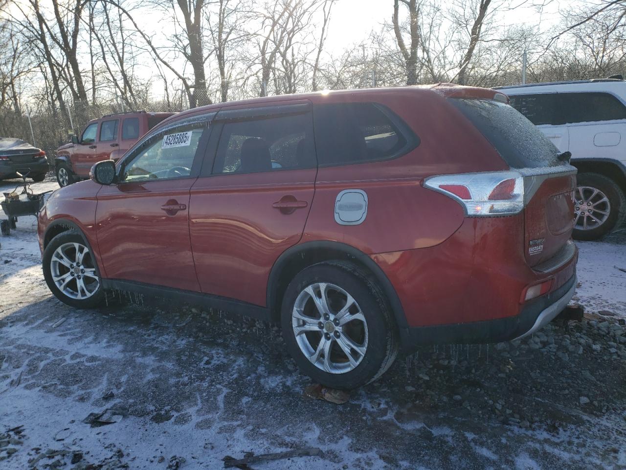 2015 Mitsubishi Outlander VIN JA4AZ3A30FZ003144 Copart auction photo, front end / side damage thumbnail 2