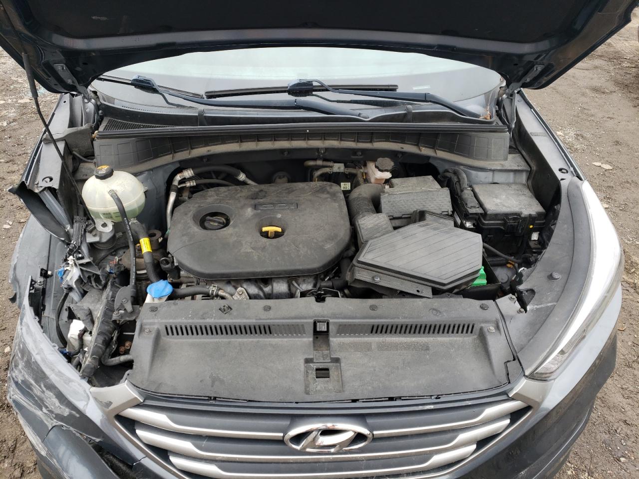 2018 Hyundai Tucson VIN KM8J3CA41JU754805 Copart auction photo, front end / side damage thumbnail 12