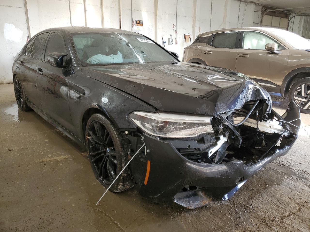 2019 BMW M5 VIN WBSJF0C51KB447169 Copart auction photo, front end / rear end damage thumbnail 4