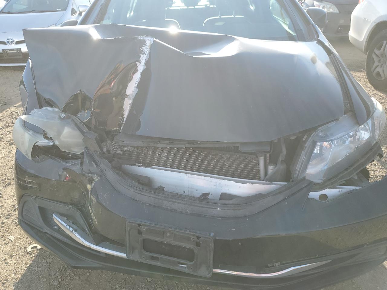 2013 Honda Civic VIN 2HGFB2F83DH522475 Copart auction photo, front end / side damage thumbnail 13