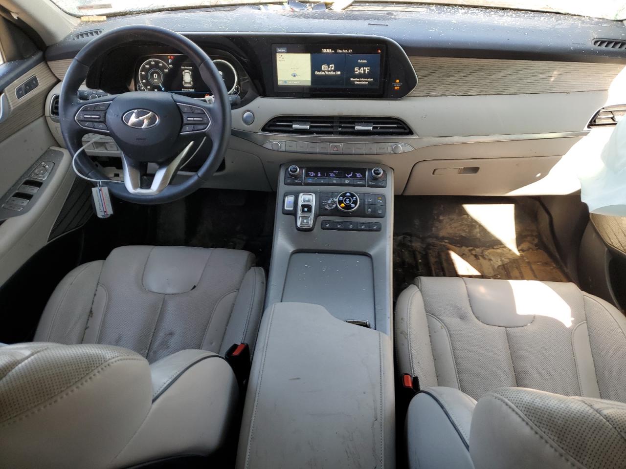 2021 Hyundai Palisade VIN KM8R5DHE8MU206032 Copart auction photo, front end / side damage thumbnail 8