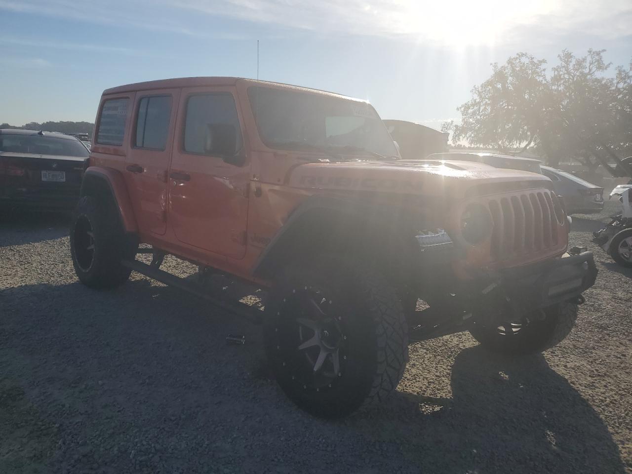 2019 Jeep Wrangler VIN 1C4HJXFN3KW527672 Copart auction photo, front end damage thumbnail 4