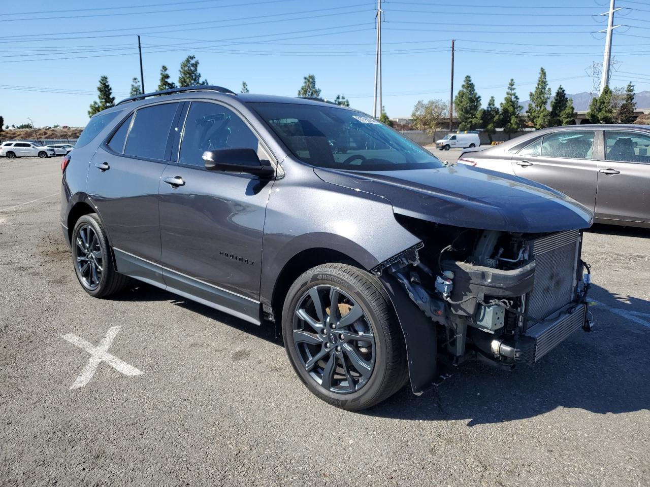 2022 Chevrolet Equinox VIN 3GNAXMEV0NS172130 Copart auction photo, front end / mechanical damage thumbnail 4
