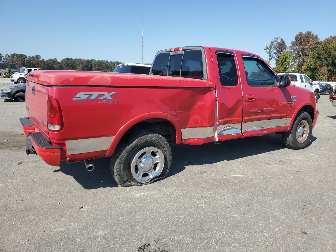 2003 Ford F-150 VIN 2FTRX18L83CB07690 Copart auction photo, side / undercarriage damage thumbnail 3