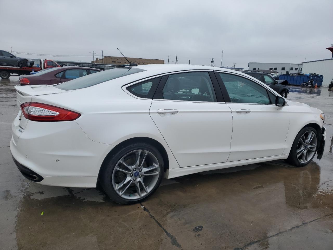 2014 Ford Fusion VIN 3FA6P0K94ER121015 Copart auction photo, front end / side damage thumbnail 3