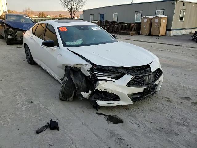 2022 Acura TLX VIN 19UUB6F55NA002914 Copart auction photo, front end / side damage thumbnail 10