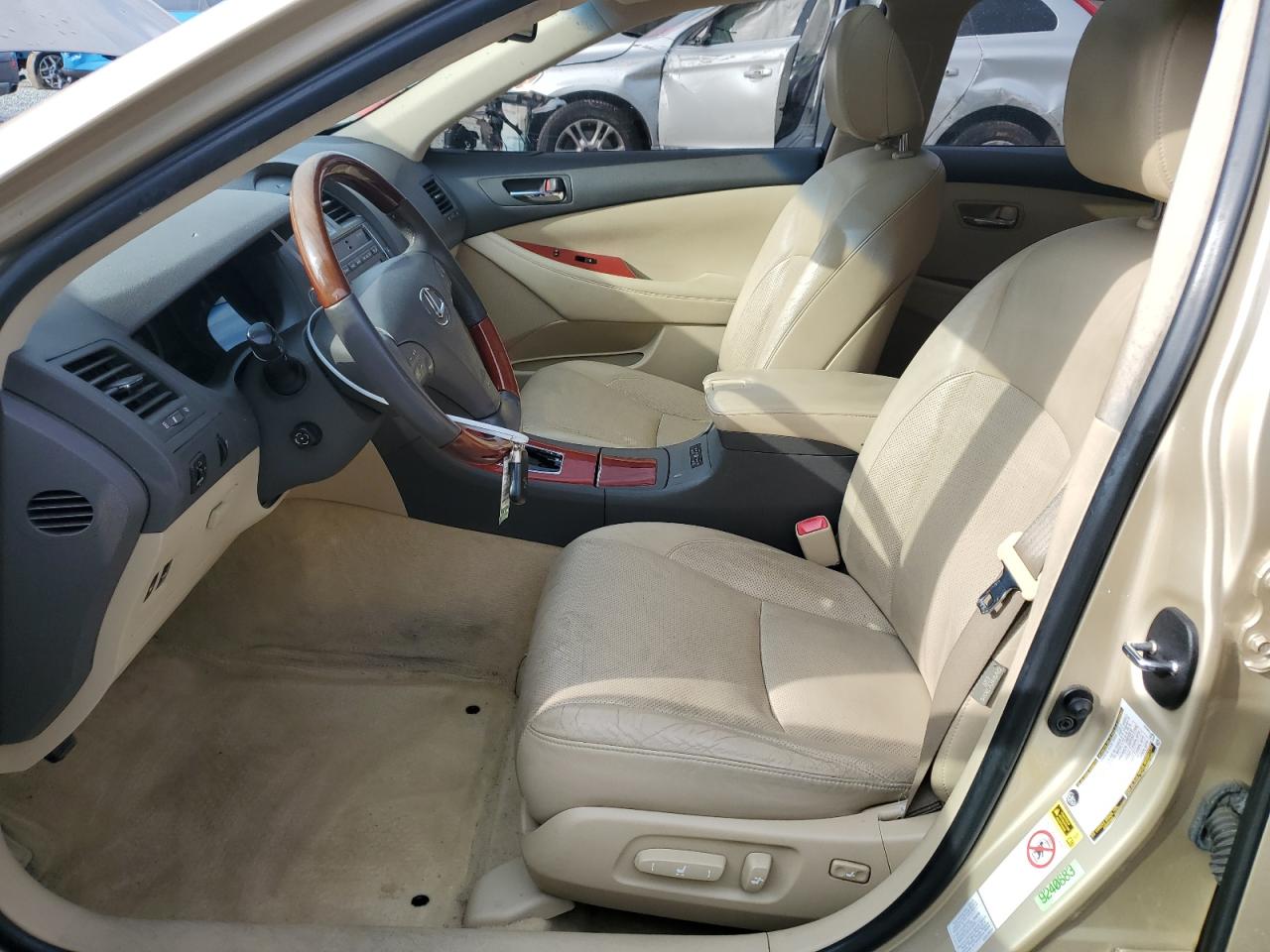 2007 Lexus ES VIN JTHBJ46G272130280 Copart auction photo, front end / side damage thumbnail 7