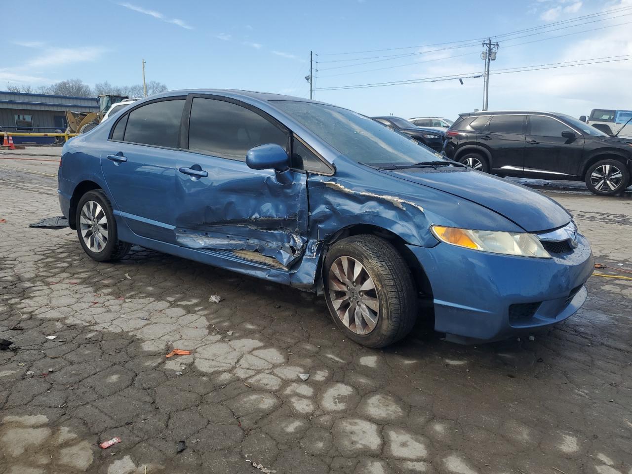 2010 Honda Civic VIN 19XFA1F82AE085541 Copart auction photo, side damage thumbnail 4