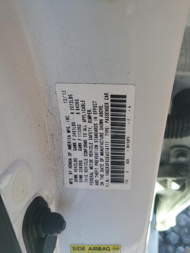 2014 Honda Accord VIN 1HGCR3F82EA018777 Copart auction photo, front end damage thumbnail 14