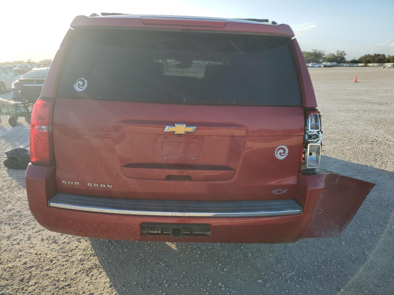 2015 Chevrolet Suburban VIN 1GNSKKKC6FR193417 Copart auction photo, all over damage thumbnail 6