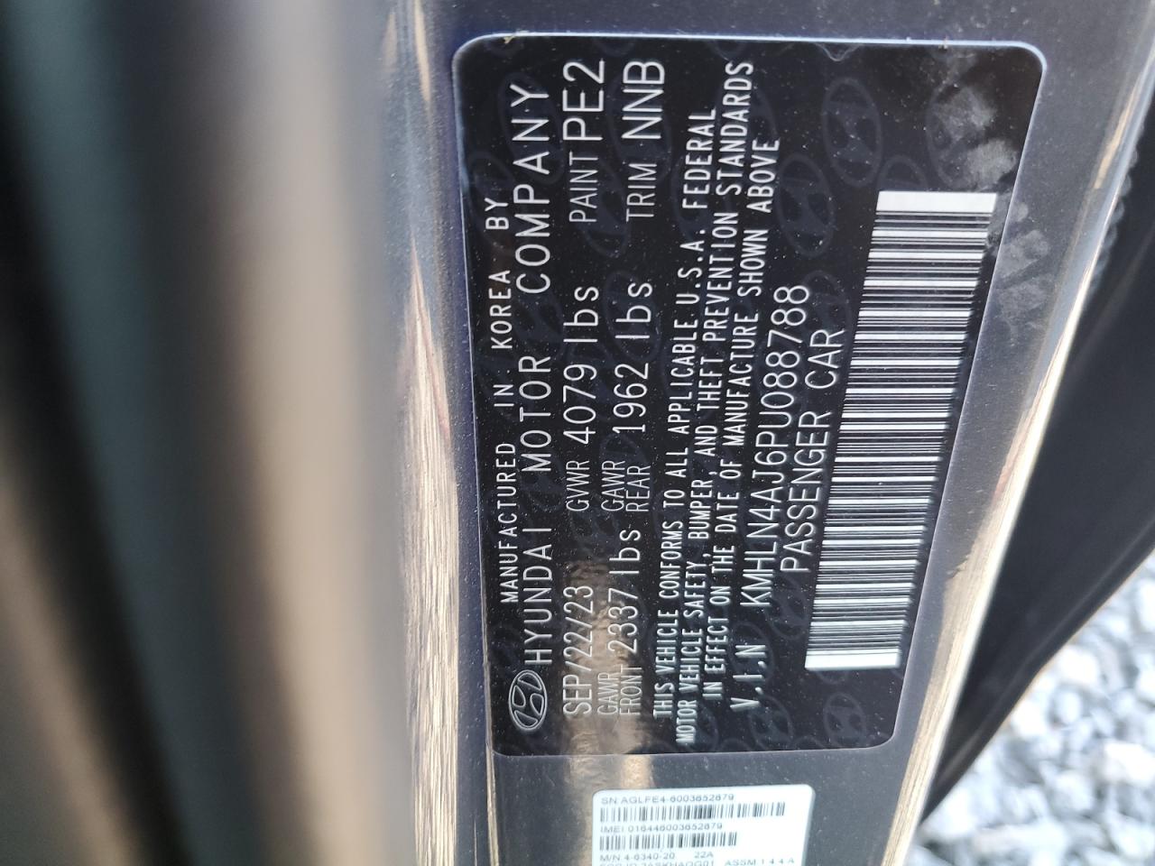 2023 Hyundai Elantra VIN KMHLN4AJ6PU088788 Copart auction photo, front end damage thumbnail 13