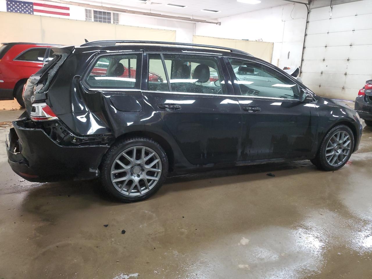 2015 Volkswagen Golf VIN 3VWFA7AU5FM519727 Copart auction photo, rear end / side damage thumbnail 3