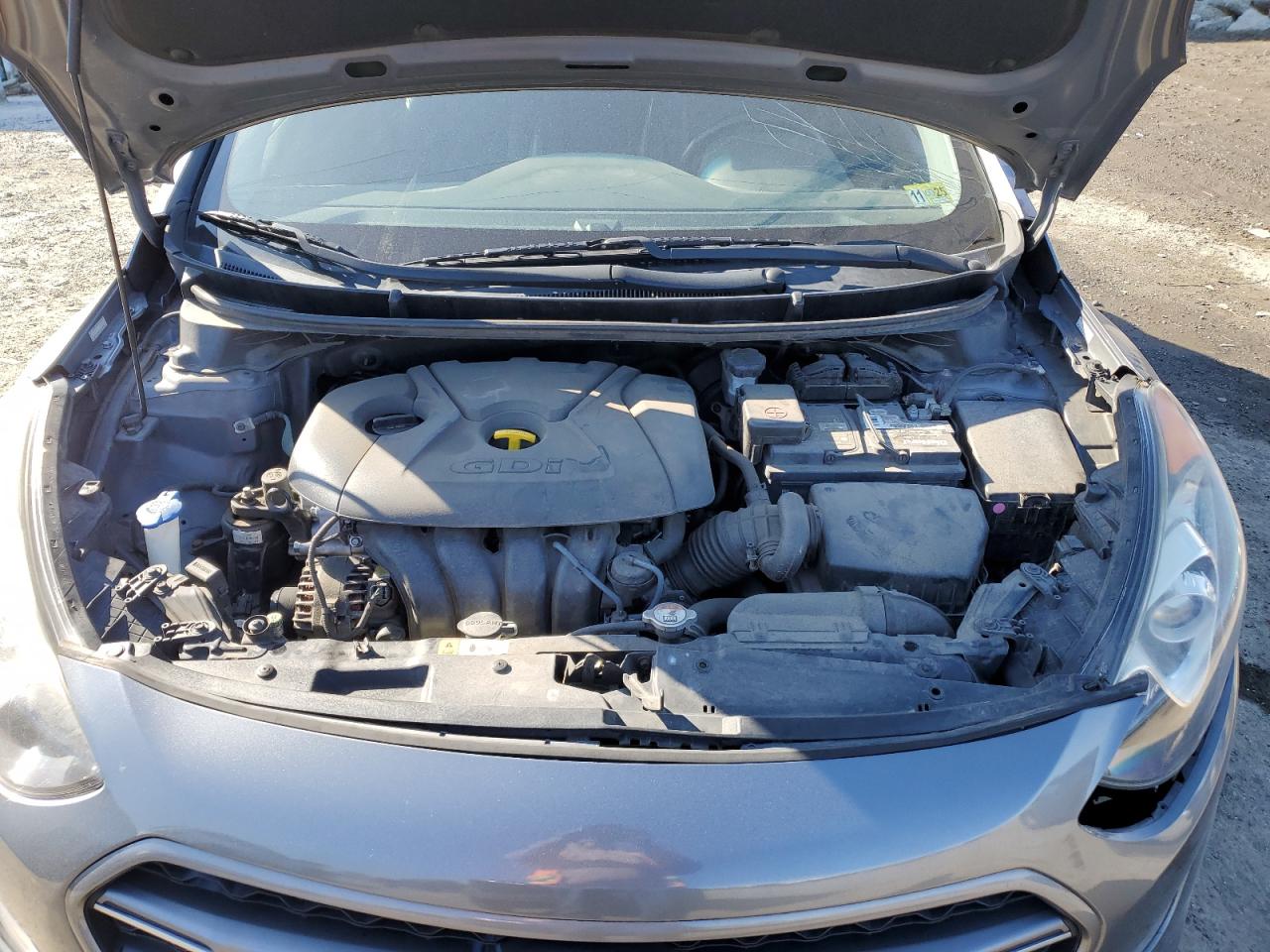 2016 Hyundai Elantra VIN KMHD35LH7GU308076 Copart auction photo, front end / top/roof damage thumbnail 11