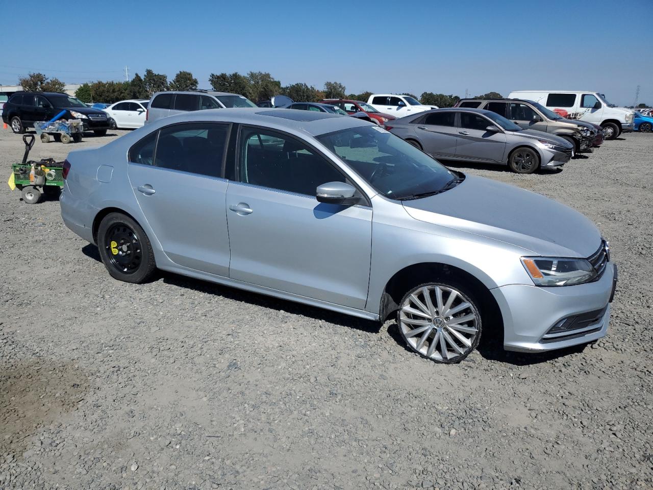 2016 Volkswagen Jetta VIN 3VWL17AJ1GM203705 Copart auction photo, front end / side damage thumbnail 4