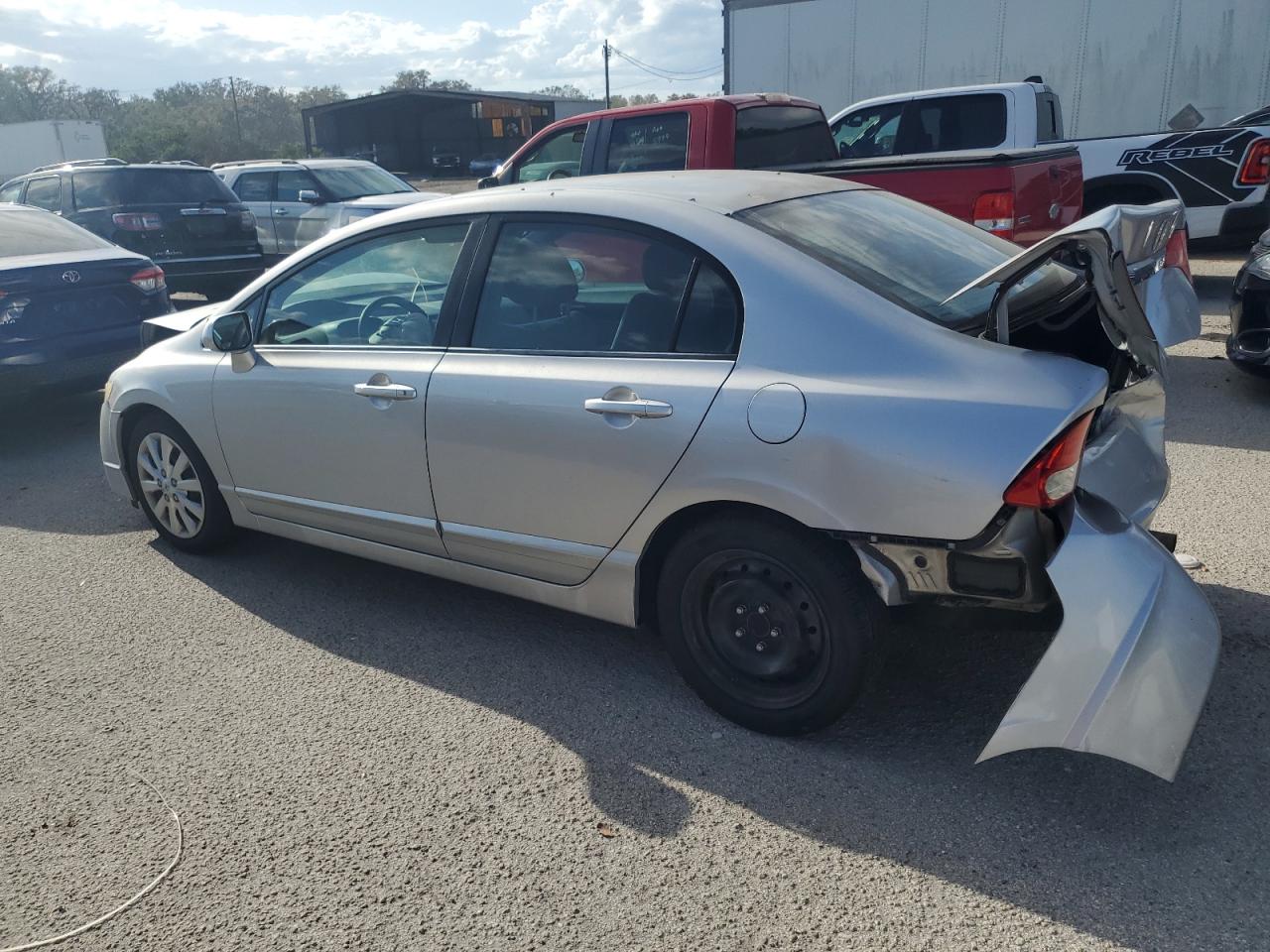 2011 Honda Civic VIN 2HGFA1F53BH302768 Copart auction photo, front end / rear end damage thumbnail 2