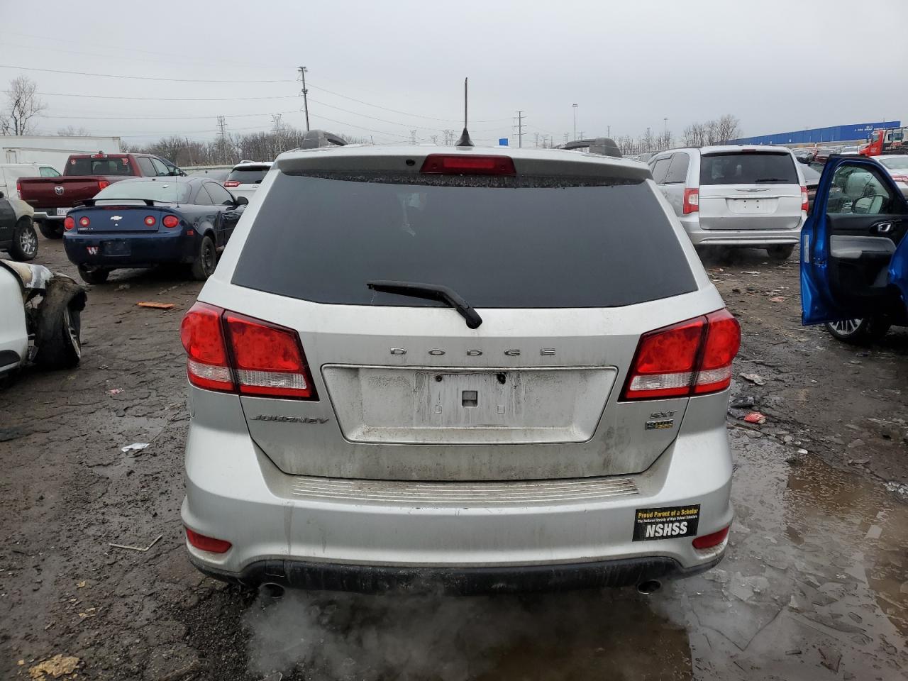 2014 Dodge Journey VIN 3C4PDCBG3ET210827 Copart auction photo, front end / side damage thumbnail 6