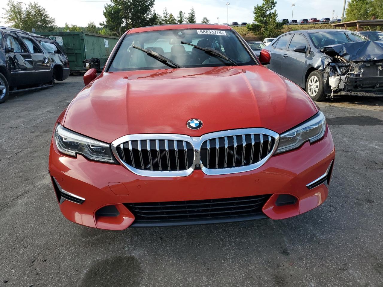 2020 BMW 3er VIN 3MW5R7J0XL8B27736 Copart auction photo, side damage thumbnail 5