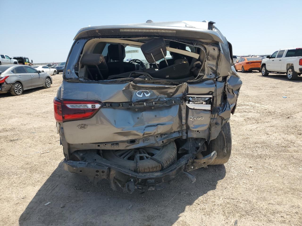 2019 Infiniti QX80 VIN JN8AZ2NE8K9227515 Copart auction photo, all over damage thumbnail 6