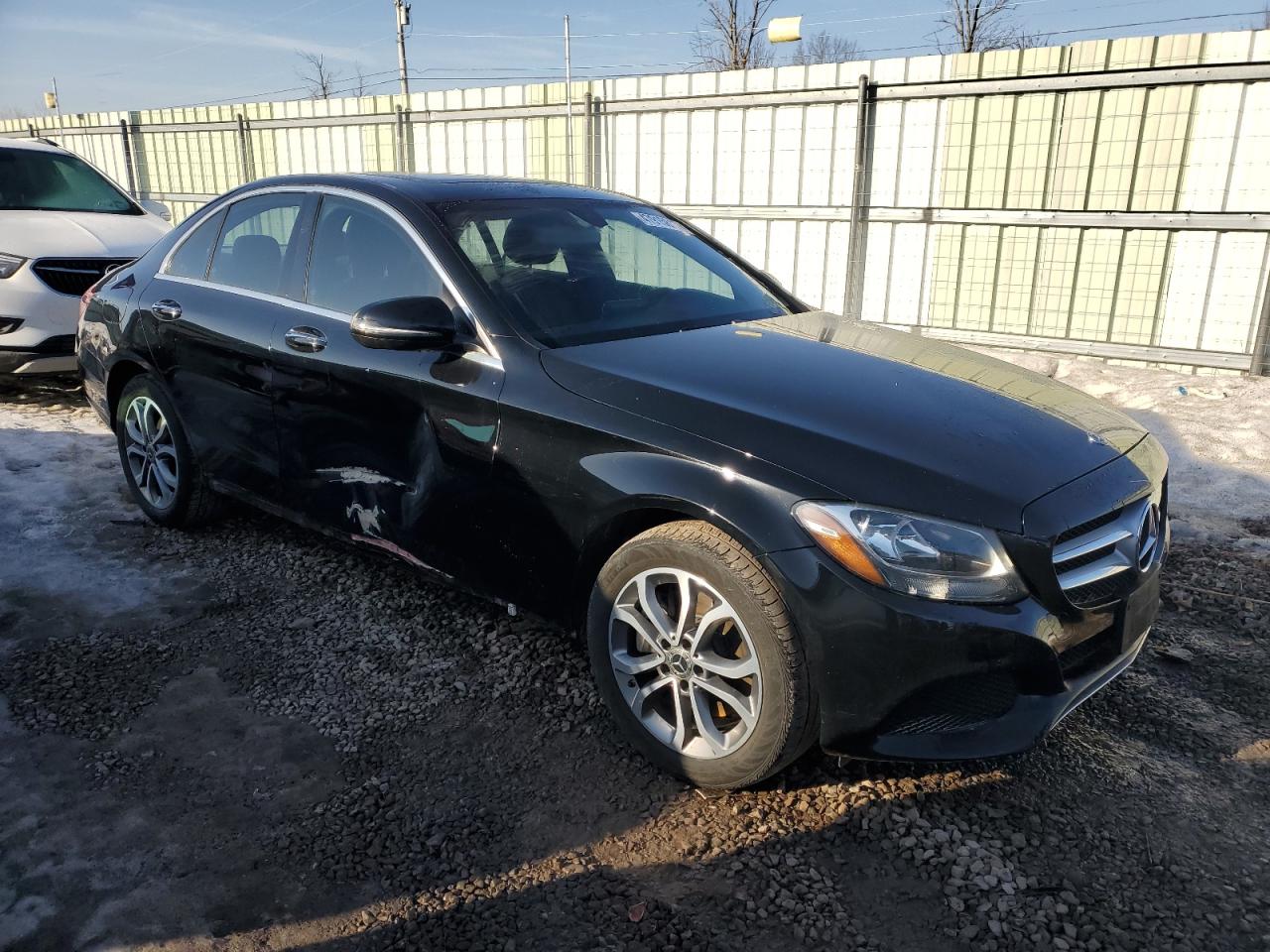 2018 Mercedes-Benz C-klasse VIN 55SWF4KB1JU251156 Copart auction photo, side damage thumbnail 4