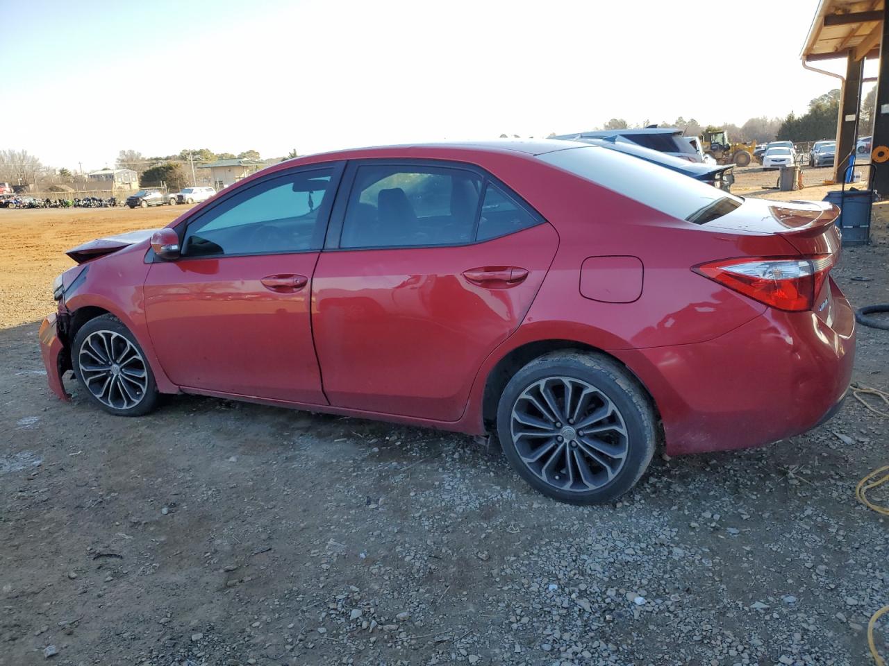 2015 Toyota Corolla VIN 2T1BURHEXFC450349 Copart auction photo, front end / side damage thumbnail 2