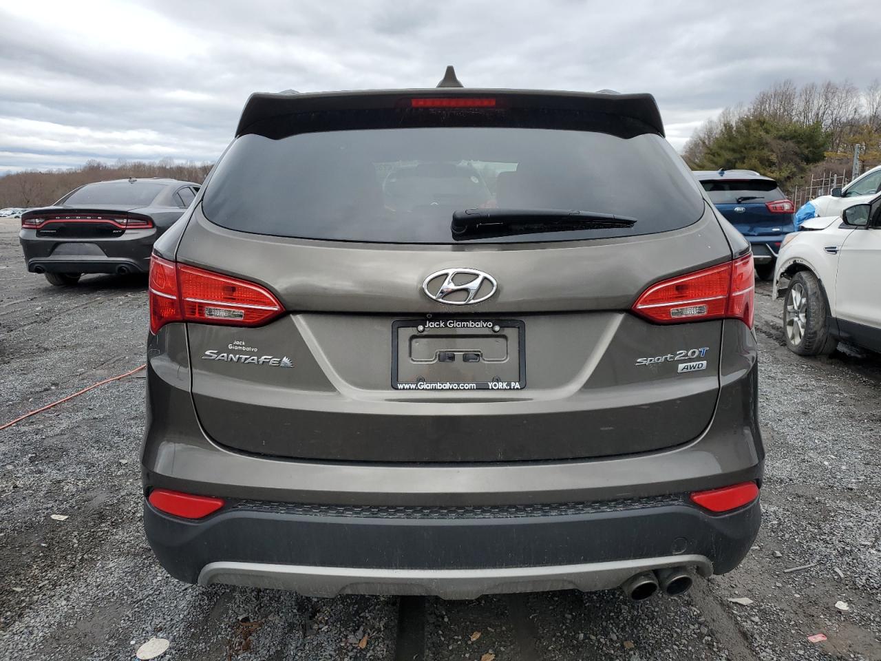 2014 Hyundai Santa Fe VIN 5XYZUDLA9EG178207 Copart auction photo, front end / side damage thumbnail 6