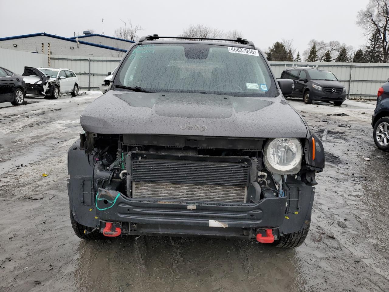 2018 Jeep Renegade VIN ZACCJBCBXJPG91083 Copart auction photo, front end / side damage thumbnail 5