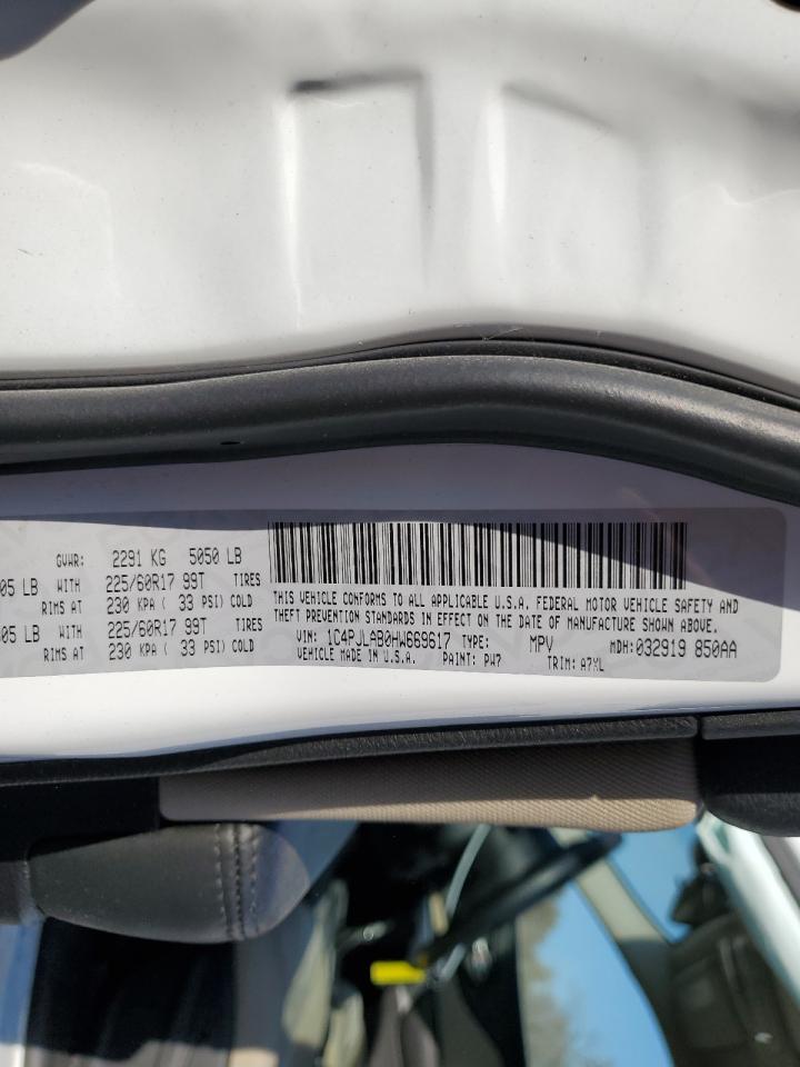 2017 Jeep Grand Cherokee VIN 1C4PJLAB0HW669617 Copart auction photo, side damage thumbnail 15