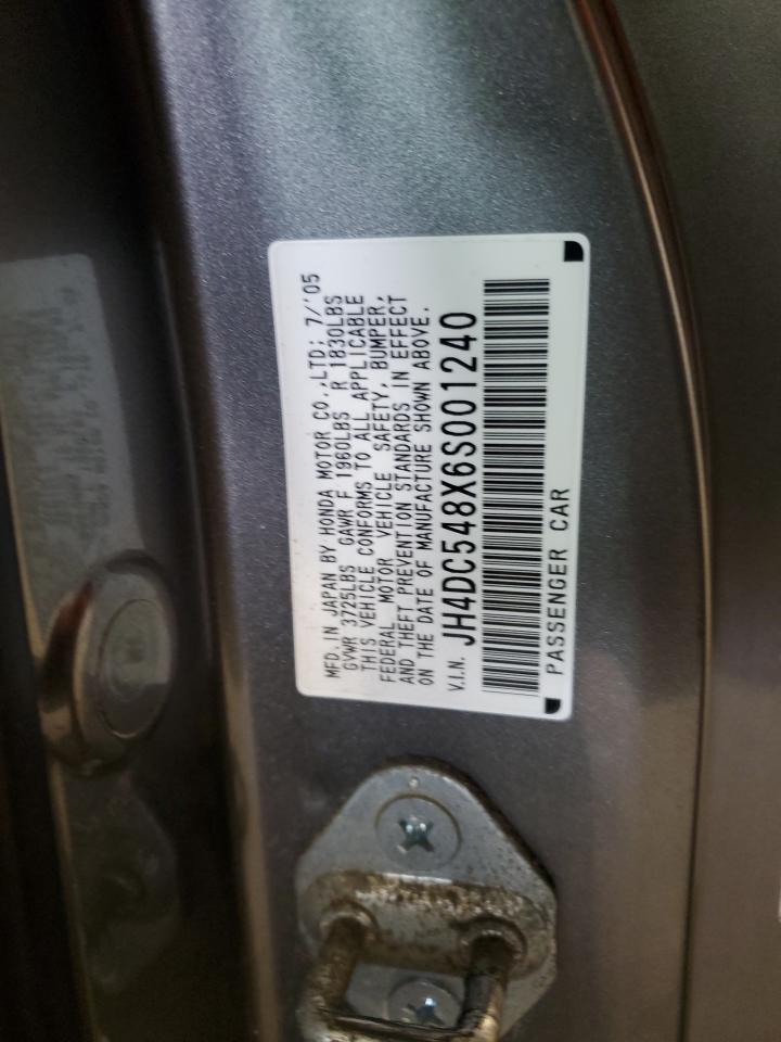 2006 Acura RSX VIN JH4DC548X6S001240 Copart auction photo, rear end damage thumbnail 13