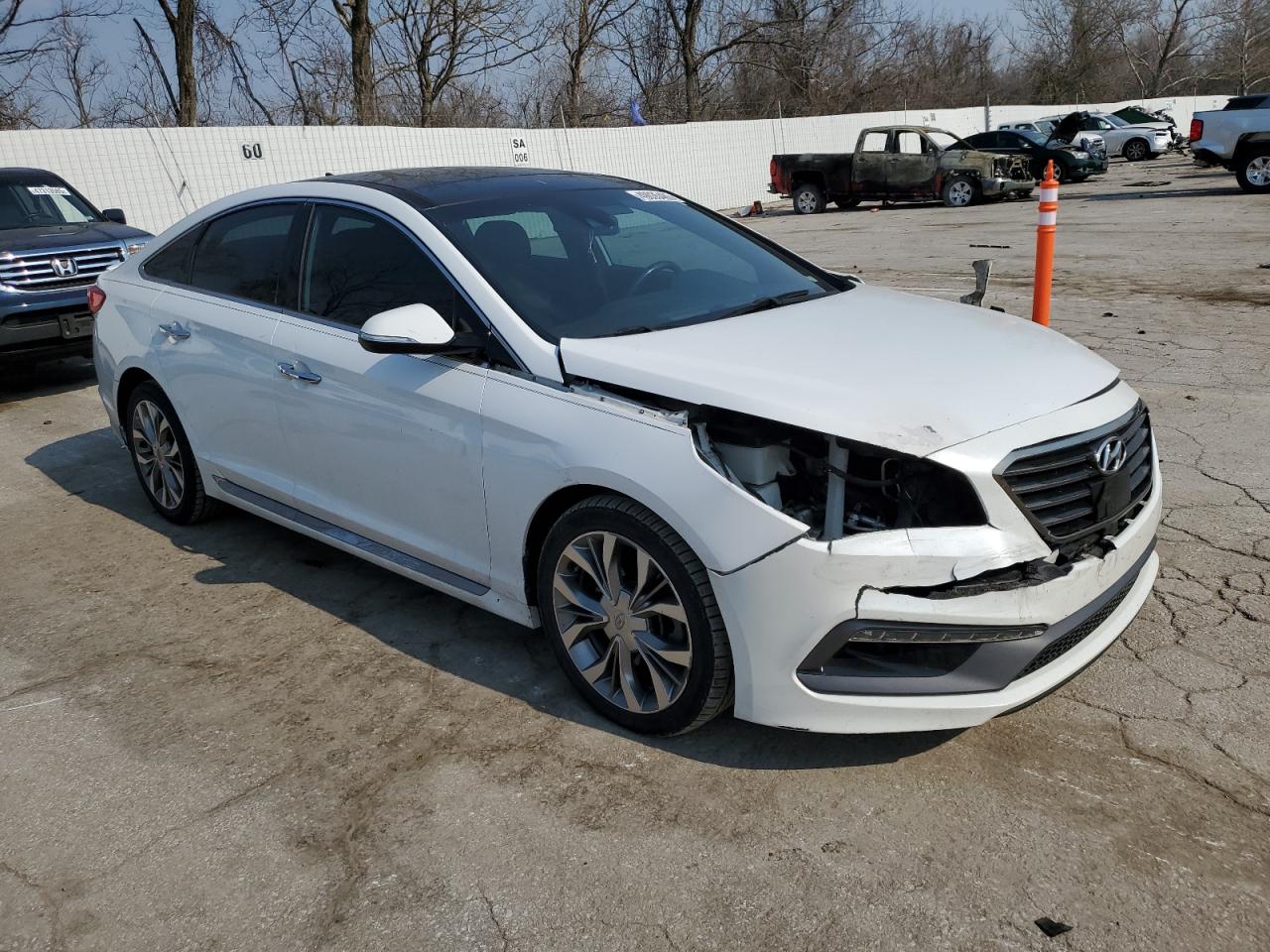 2015 Hyundai Sonata VIN 5NPE34AB4FH259235 Copart auction photo, front end damage thumbnail 4