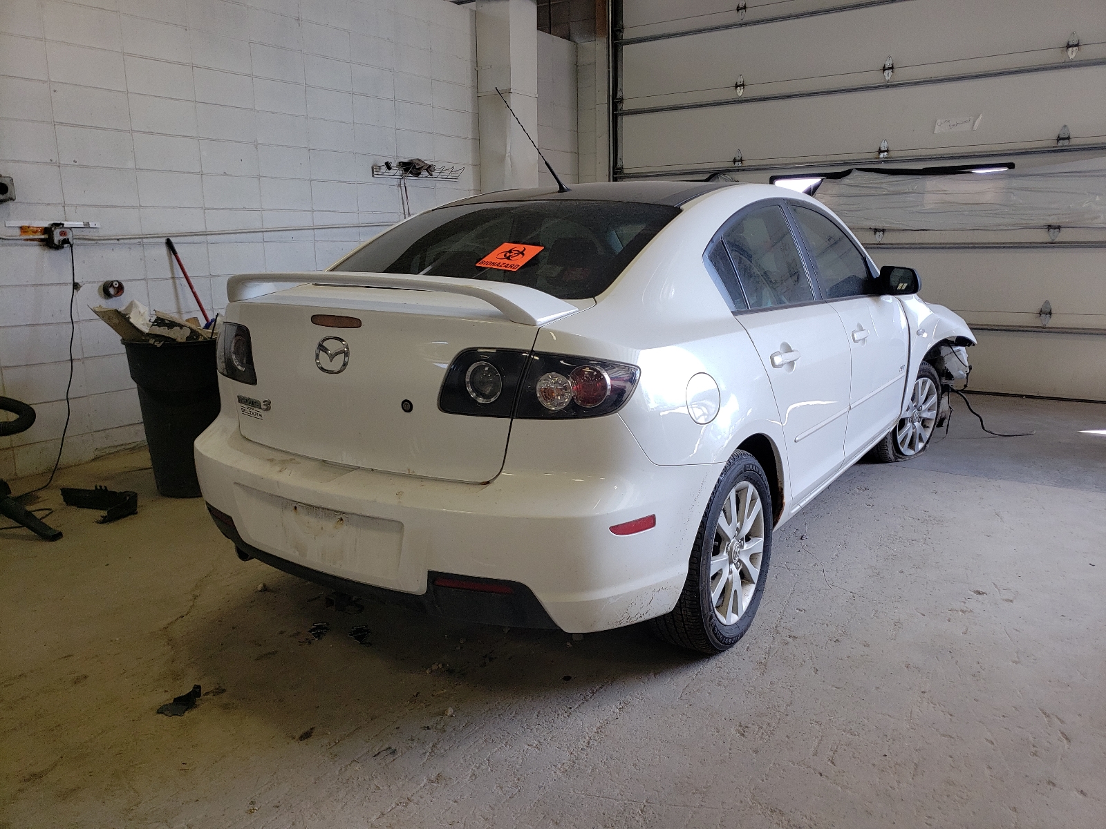 2009 Mazda 3 VIN JM1BK323091190854 Copart auction photo, front end / frame damage damage thumbnail 4