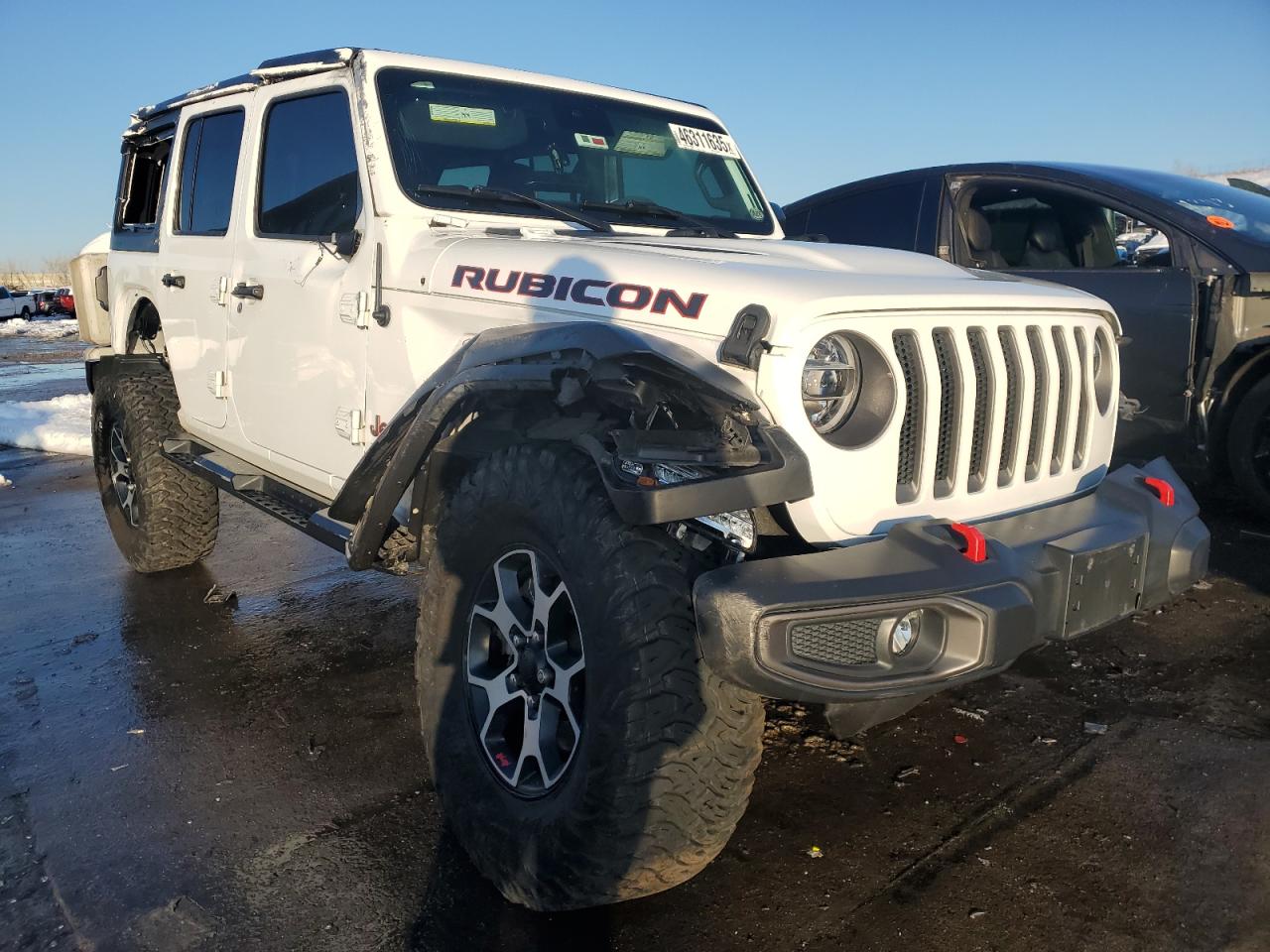 2021 Jeep Wrangler VIN 1C4HJXFN5MW515848 Copart auction photo, rollover damage thumbnail 4