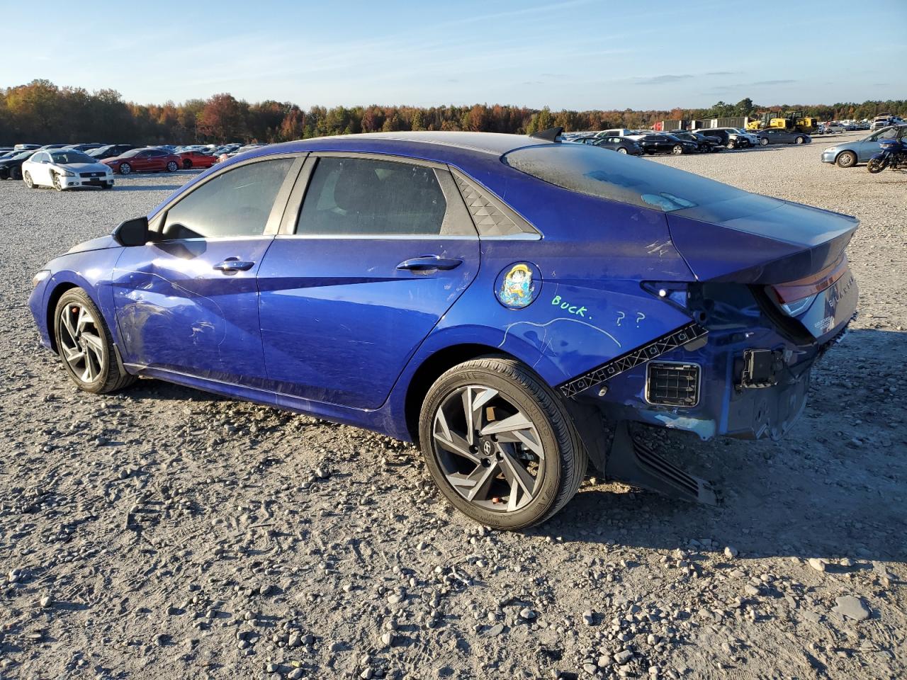 2024 Hyundai Elantra VIN KMHLS4DG7RU711699 Copart auction photo, rear end / all over damage thumbnail 2