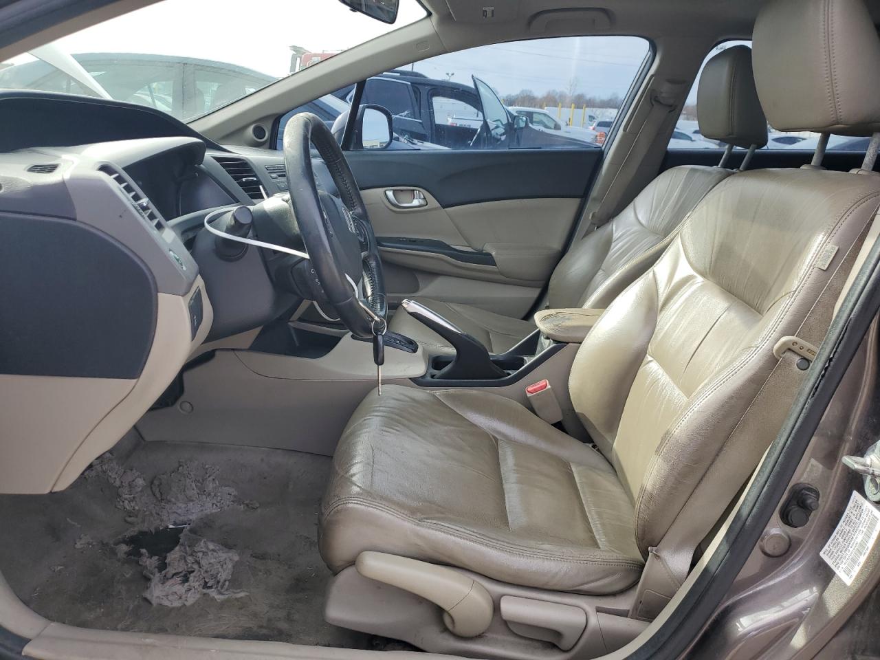 2012 Honda Civic VIN 19XFB2F93CE024262 Copart auction photo, side / front end damage thumbnail 7