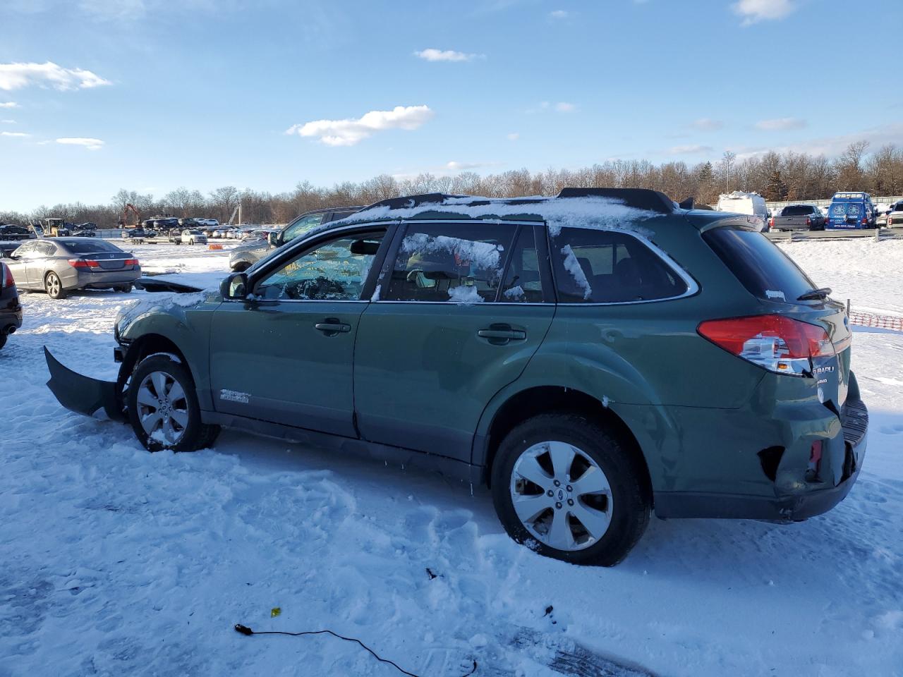 2011 Subaru Outback VIN 4S4BRBKC3B3443094 Copart auction photo, front end / rear end damage thumbnail 2