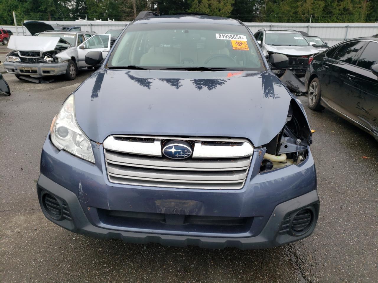 2014 Subaru Outback VIN 4S4BRBACXE3292938 Copart auction photo, burn / front end damage thumbnail 5