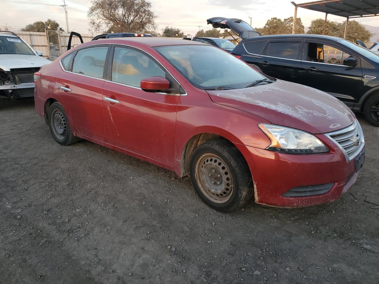 2013 Nissan Sentra VIN 3N1AB7APXDL663607 Copart auction photo, all over damage thumbnail 4