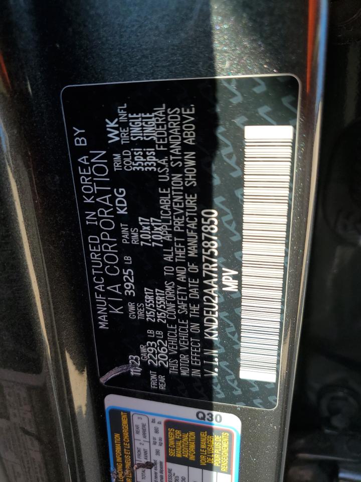 2024 KIA Seltos VIN KNDEU2AA7R7587850 Copart auction photo, front end damage thumbnail 14