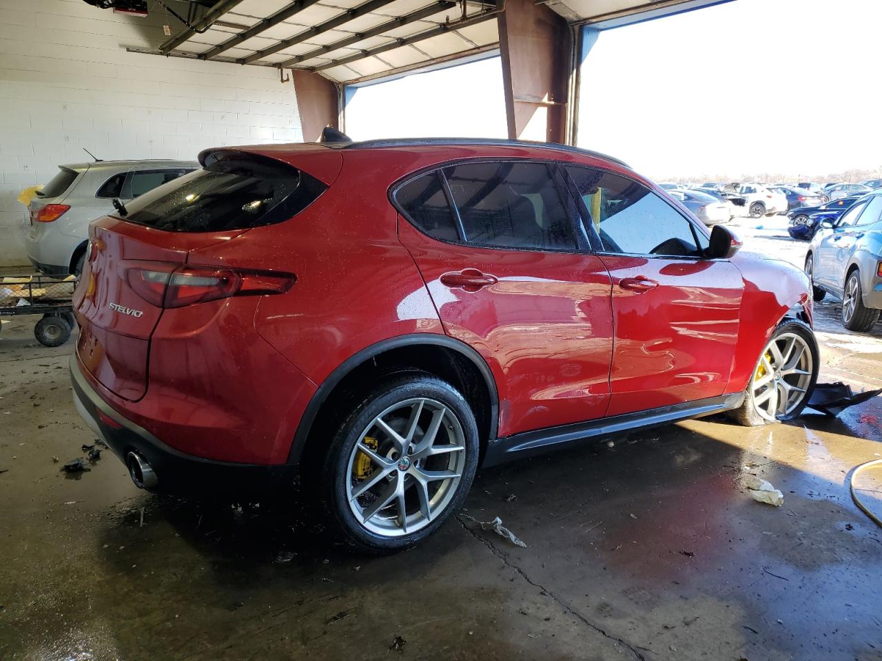 2018 Alfa Romeo Stelvio VIN ZASFAKNN0J7B97419 Copart auction photo, front end / all over damage thumbnail 3