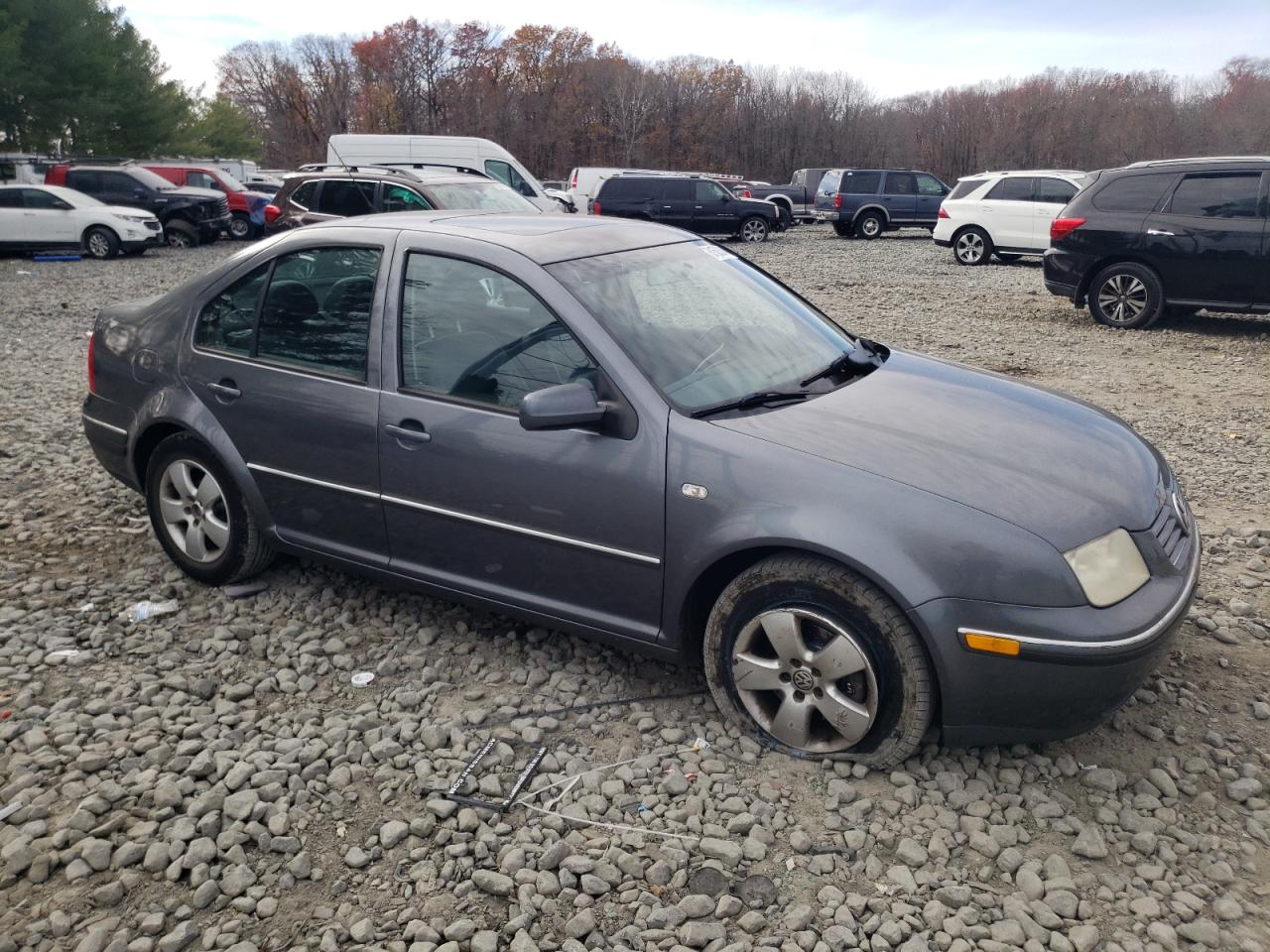 2004 Volkswagen Jetta VIN 3VWSA69M64M093685 Copart auction photo, side / front end damage thumbnail 4