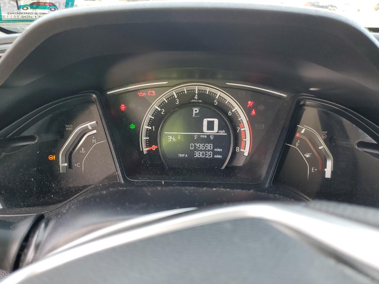 2017 Honda Civic VIN 2HGFC2F53HH544940 Copart auction photo, front end / minor dent/scratches damage thumbnail 9