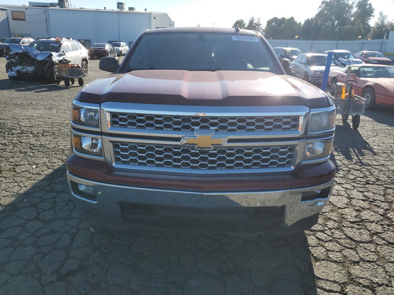 2014 Chevrolet Silverado VIN 1GCVKREC3EZ148007 Copart auction photo, side / front end damage thumbnail 5