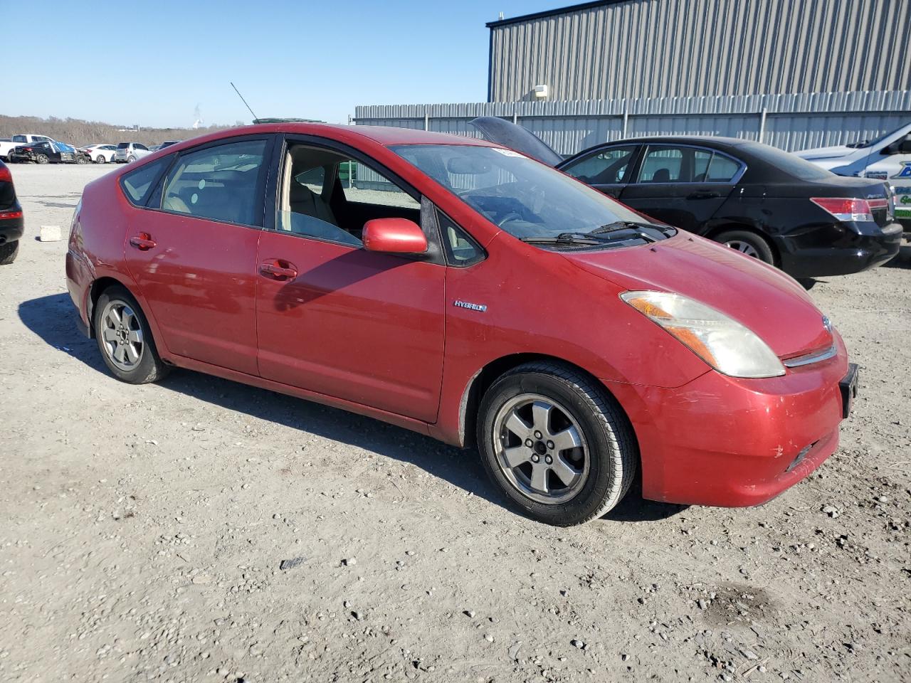 2007 Toyota Prius VIN JTDKB20U677653225 Copart auction photo, front end / rear end damage thumbnail 4