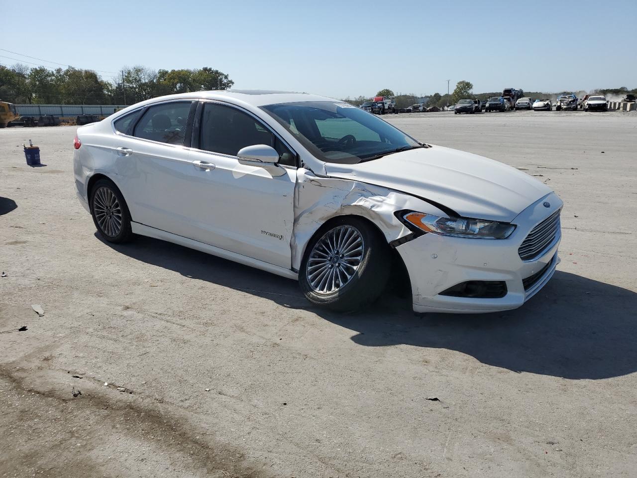 2014 Ford Fusion VIN 3FA6P0RU3ER168708 Copart auction photo, front end / side damage thumbnail 4
