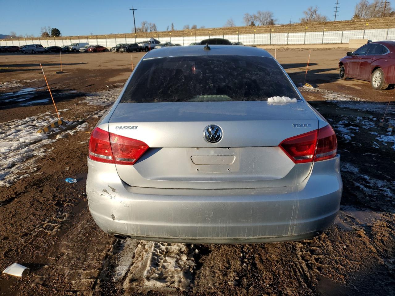 2014 Volkswagen Passat VIN 1VWBS7A37EC121129 Copart auction photo, rear end / hail damage thumbnail 6