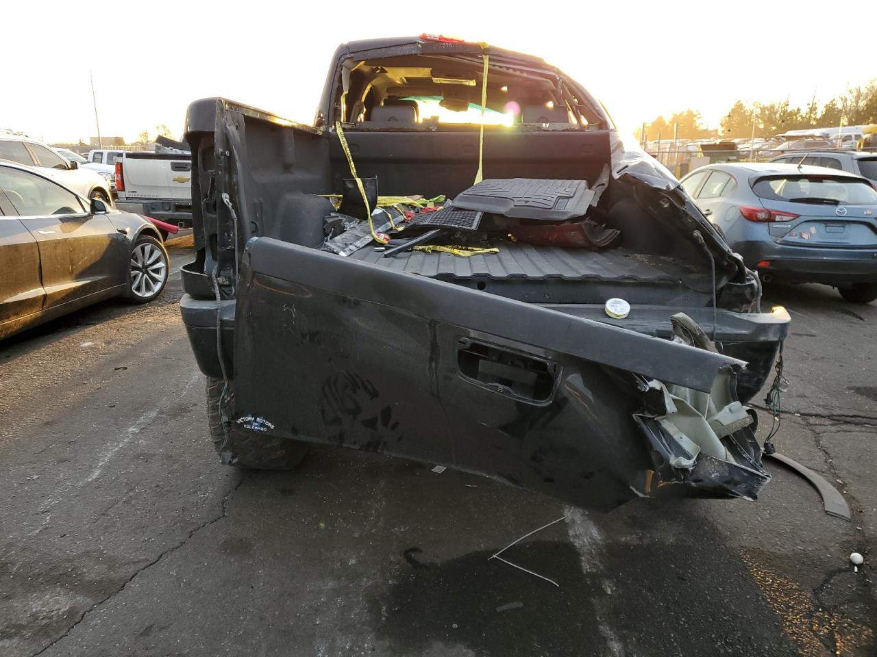2011 GMC Sierra VIN 1GT125C88BF206437 Copart auction photo, rollover damage thumbnail 6