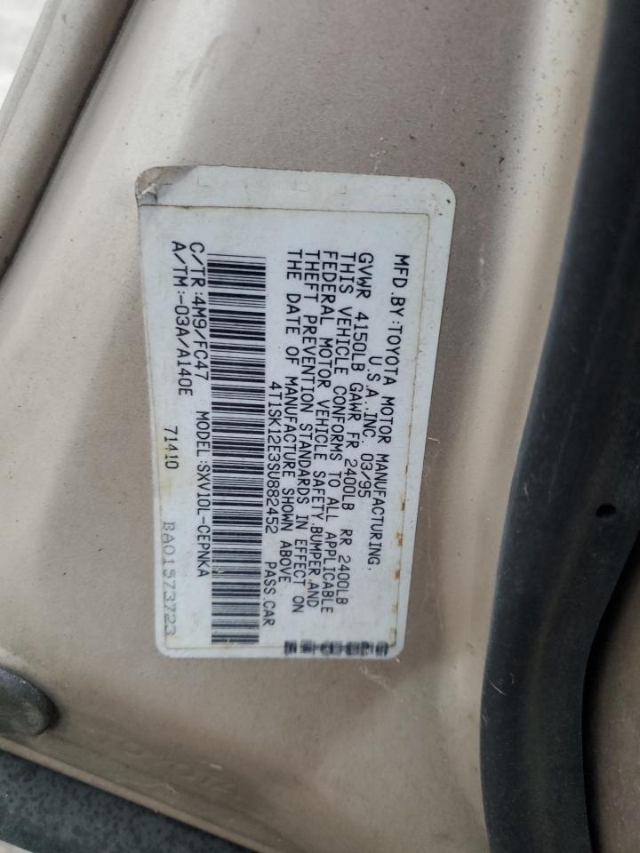 1995 Toyota Camry VIN 4T1SK12E3SU882452 Copart auction photo, undercarriage / minor dent/scratches damage thumbnail 12