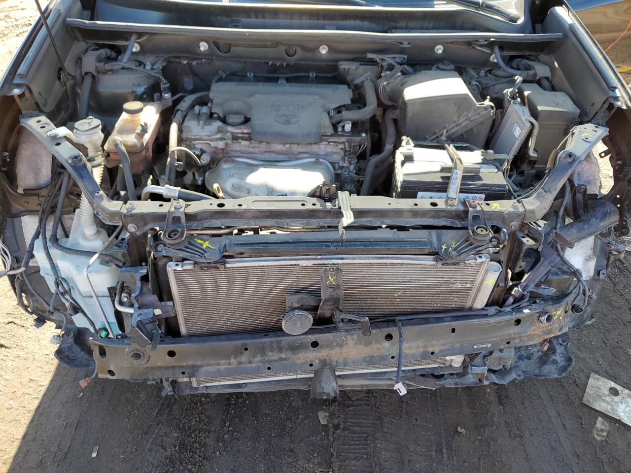 2013 Toyota RAV 4 VIN 2T3DFREV8DW116086 Copart auction photo, front end / hail damage thumbnail 12