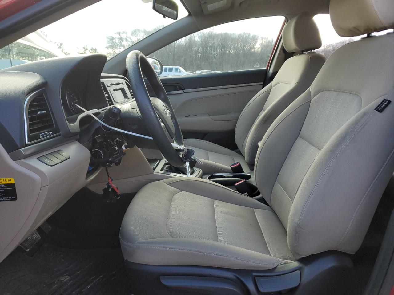 2017 Hyundai Elantra VIN KMHD74LF4HU353376 Copart auction photo, vandalism damage thumbnail 7