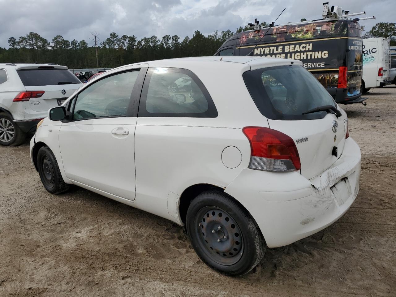 2009 Toyota Yaris VIN JTDJT903695244536 Copart auction photo, front end / rear end damage thumbnail 2